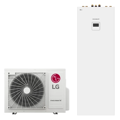 LG Therma V osztott hőszivattyú 5kW + 200l HMV (HN0913T.NK0 + HU051MR.U44)
